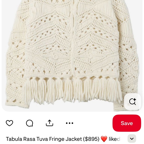 Anthropologie Cream Crochet Cardigan Sweater - Picture 15 of 15